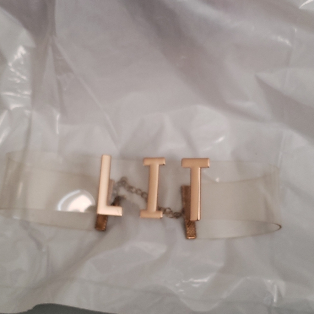 "LIT" clear choker